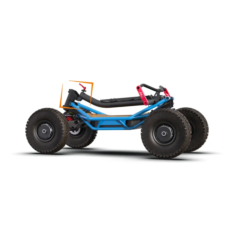 Off-road go-kart with large tires