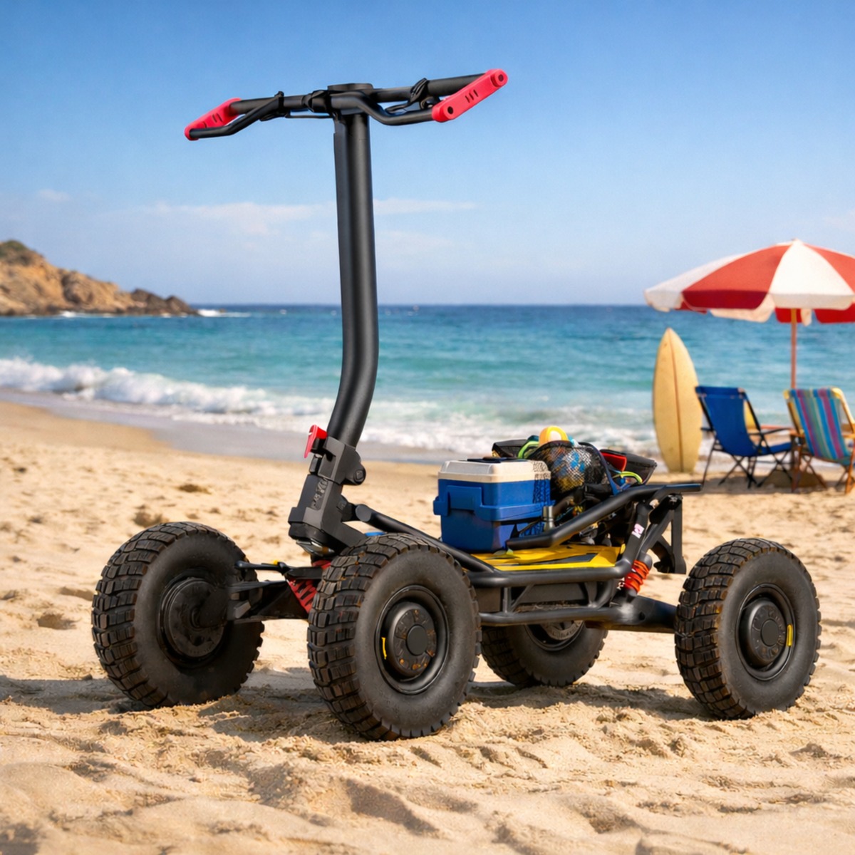 All terrain electric scooter for adults on beach and sand riding