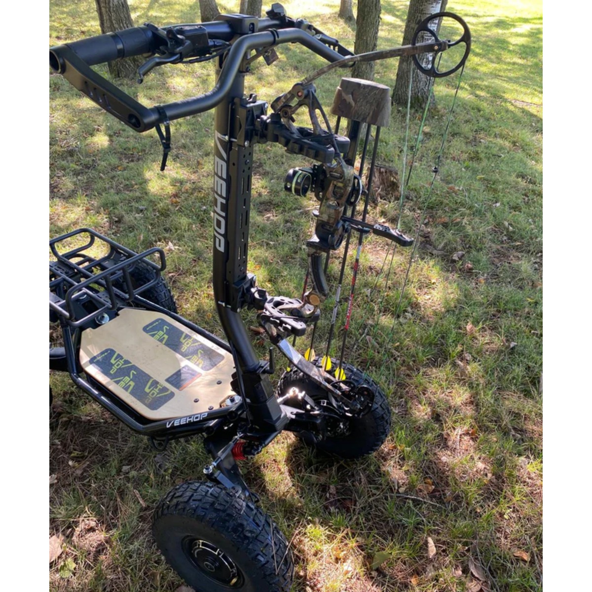 Amped Out Machines electric scooters and mini ATVs for beach farm and trail riding HUNTING